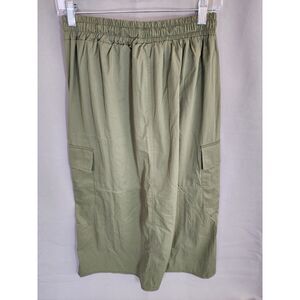 Galita Women's Olive Cargo Skirt-Pant with Elastic Drawstring Waist